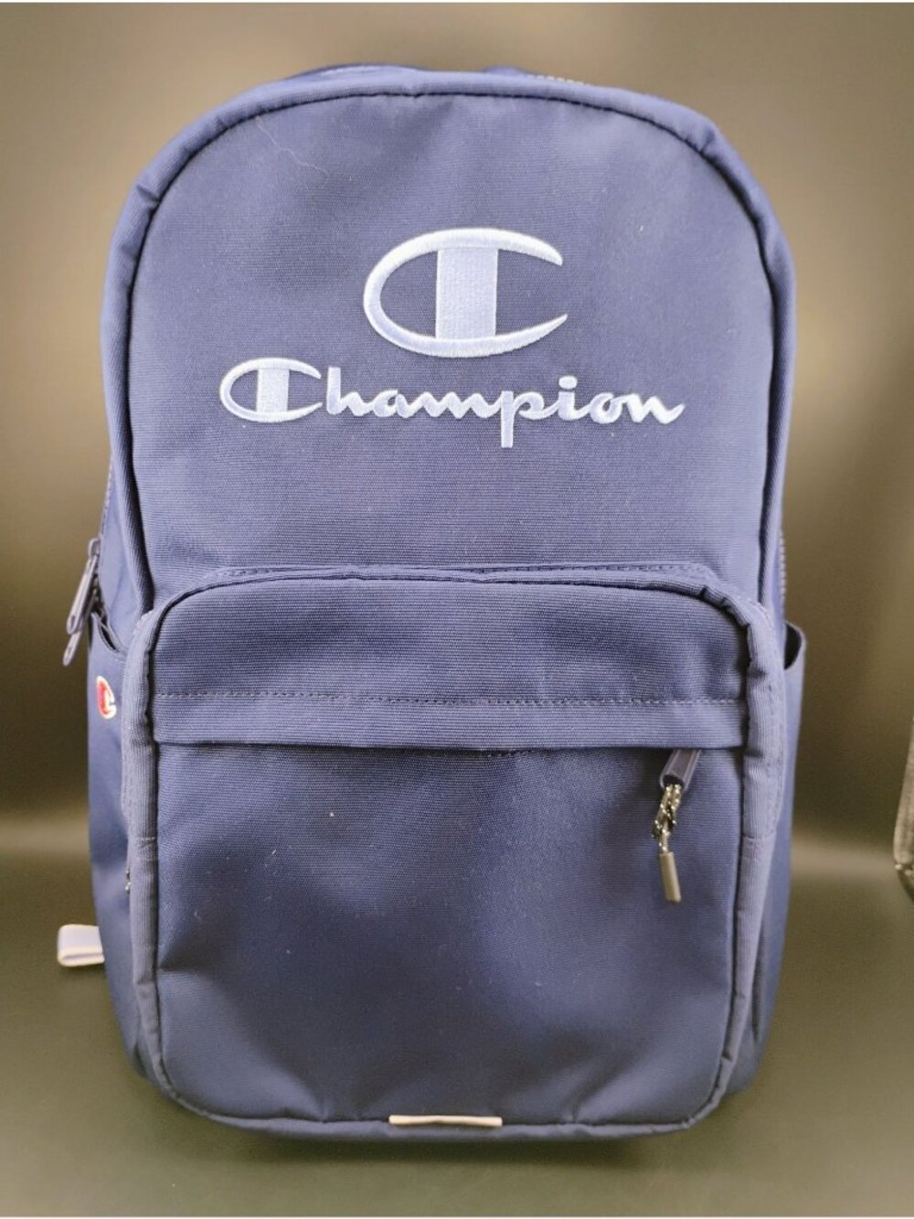 Champion Navy Blue Classic Logo Backpack With Adjustable Straps